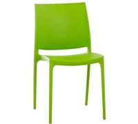 CLP Chaise D'Extérieur Empilable Maya en Plastique I Chaise De Balcon Résistante Aux UV I Chaise De Terrasse, Couleur: Vert