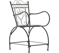 CLP Trading GmbH Chaise de jardin Sheela en fer, dossier, accoudoirs et repose-pieds, Bronze