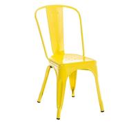 CLP Chaise empilable au Design Industriel Benedikt Siège Original en Métal, Jaune