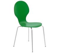 Chaise de conference diego H. 86 cm empilable non pliable interieur en bois vert Vert G