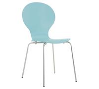 Chaise de conference diego interieur empilable non pliable en bois H. 86 cm bleu Bleu clair G