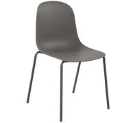 CLP Chaise empilable Hardin avec Coque Ergonomique en Plastique et Structure en métal Robuste pour Salle à Manger, réunion, Cuisine, Couleur: Taupe
