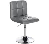 CLP Chaise Lounge Design Palma V2 Similicuir I Chaise Design Rembourrée Pivotante Hauteur Réglable I Coutures décoratives I Charge Max 135 kg, Couleur:Gris