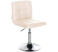 CLP Chaise Lounge Design Palma V2 Similicuir I Chaise Design Rembourrée Pivotante Hauteur Réglable I Coutures décoratives I Charge Max 135 kg, Couleur:crčme