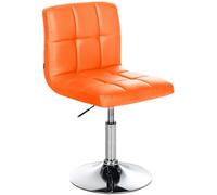 CLP Chaise Lounge Design Palma V2 Similicuir I Chaise Design Rembourrée Pivotante Hauteur Réglable I Coutures décoratives I Charge Max 135 kg, Couleur:Orange