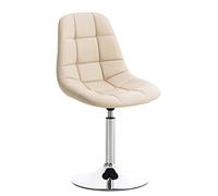 CLP Chaise lounge Emil – Similicuir, siège rembourré, pivotante, piètement métal – Crème