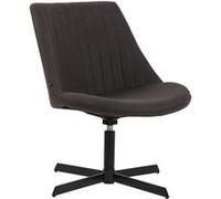 CLP Chaise lounge Granby en Tissu avec Pied en métal , Gris foncé