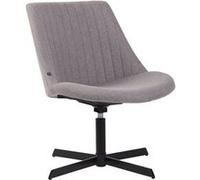 CLP Chaise lounge Granby en Tissu avec Pied en métal , Gris