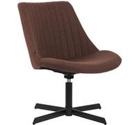 CLP Chaise lounge Granby en Tissu avec Pied en métal , Marron