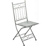CLP Chaise Pliante Asina, Chaise de Jardin Gain de Place pour Exterieur, Style Art Nouveau Romantique avec Ornements, Facile a Ranger Couleur:Vert Antique