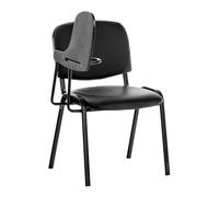 Chaise Ken en similicuir avec tablette rabattable - CLP - Contemporain - Design - Noir - Métal - Intérieur
