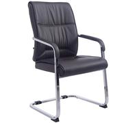 CLP Chaise Visiteur XXL Anubis I Chaise Stable Et Facile d'entretien avec Revętement en Similicuir I Capacité De Charge De 260 Kg, Couleur:Marron