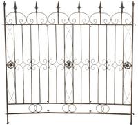 CLP Côture De Jardin Mangold en Fer I Bordure D'extérieur 125 x 115 cm I Treillis décoratif, Couleur:Bronze