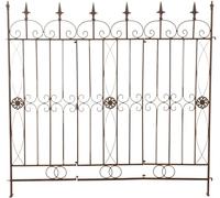 CLP Côture De Jardin Mangold en Fer I Bordure D'extérieur 125 x 115 cm I Treillis décoratif, Couleur:Marron Antique