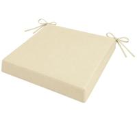 CLP Coussin d'assise pour Chaise de Jardin Sibell ou Kiran, 5 cm de Rembourrage, Tissu Oxford 600D, Fermeture Eclair, Assise 36-40 cm Couleur crème