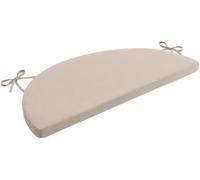 CLP Coussin de Banc Demi-Lune pour pavillon Rosie, Rembourrage 5 cm, Housse Amovible & Attaches, 115x57 cm Couleur crème