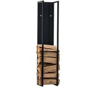 CLP Étagčre Porte Bois de Cheminée Spark I Porte-bűche Robuste Stable I Étagčre de Rangement Bois de Cheminé I Couleur:, Couleur:Noir Mat, Taille:80 cm