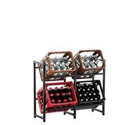CLP Étagère A Bouteilles Lennert I Étagère Solide Caisses De Rangement pour Bouteilles I Étagère Casier A Bouteilles Robuste, Couleur:Noir, Taille:L