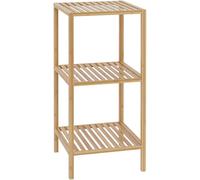 CLP Étagère de Salle de Bain Zinnien en Bambou, Meuble étroit en Bois pour Salle de Bain, Cuisine, capacité jusqu'à 10 kg par étagère, Taille:S