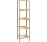 CLP Étagère de Salle de Bain Zinnien en Bambou, Meuble étroit en Bois pour Salle de Bain, Cuisine, capacité jusqu'à 10 kg par étagère, Taille:L