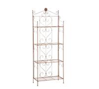 Etagère de rangement pliable Lenja avec 4 niveaux , Marron antique