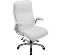 CLP Fauteuil de bureau BIG Villach Similicuir , Blanc Blanc G