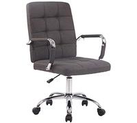 CLP Trading GmbH Fauteuil de bureau Deli Pro – Ergonomique, à roulettes, tissu – Gris foncé