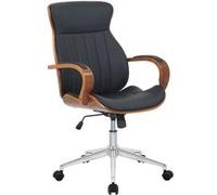 CLP Fauteuil de bureau Melilla en similicuir , Noyer / Noir Noyer / Noir G