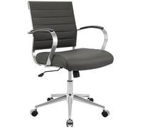 CLP Chaise pivotante Oakland I Fauteuil de Direction avec Hauteur d'assise réglable en continu I Fauteuil de Bureau avec roulettes, Couleur:Gris, Matériel:Similicuir