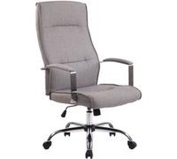 CLP Fauteuil de bureau Portland en similicuir ou tissu , Gris/Tissu Gris G