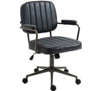 CLP Chaise de bureau Natrona ergonomique réglable en hauteur pivotante 360° rembourrée Noir Antique