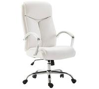 CLP Fauteuil de bureau XL Vaud similicuir , Blanc Blanc G
