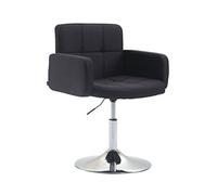 CLP Fauteuil Lounge Design Los Angeles Tissu I Chaise Design Réglable en Hauteur et Pivotante I Chaise de Salle à Manger I Couleur: Couleur Noir