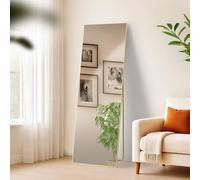 CLP Grand Miroir Benicia, Miroir sur Pied et Miroir Mural en Un, Miroir intégral Cadre métallique en Plusieurs Tailles et Couleurs Couleur Or Brillant Taille 150x50 cm