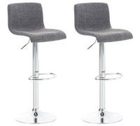 Hoover tabourets de bar lot de 2 - Gris clair