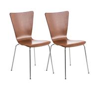 Lot de 2 chaises visiteur Aaron , Marron