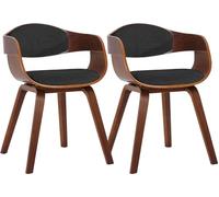 Lot de 2 chaise clp en bois non empilable non pliable interieur H. 73 cm gris Gris foncé G