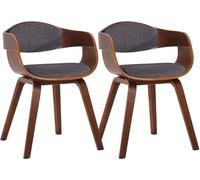 Lot de 2 chaise CLP en bois interieur gris H. 73 cm