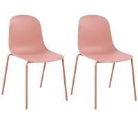 CLP Lot de 2 chaises Hardin, chaises de Jardin empilables, résistantes aux intempéries et aux UV, idéales pour Balcon, Couleur:Rose