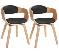 Lot de 2 chaise clp H. 73 cm non pliable interieur en bois noir