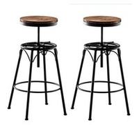 Lot de 2 tabourets de bar Beam - Noir