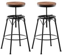 Lot de 2 tabourets de bar Beam - Noir