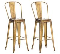 Tabourets de bar Aiden lot de 2 - Or