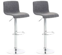 Hoover tabourets de bar lot de 2 - Gris clair