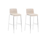-CLP-Lot de 2 tabourets de bar Hover en tissu pieds metalliques-Array