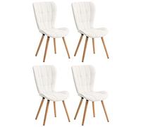 Lot de 4 chaise clp interieur non pliable en bois H. 88 cm blanc Blanc G