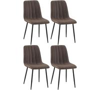 Lot de 4 chaise clp en metal non pliable interieur H. 88 cm noir noir G
