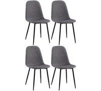 Lot de 4 chaises Giverny - Gris