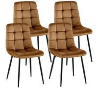 Ensemble de 4 chaises Antibes - Velours