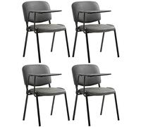 Lot de 4 chaise de conference clp H. 81 cm non pliable interieur en metal gris
